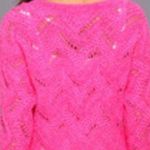 Lilly Pulitzer Sweater XS/S Larissa Pink Open Ribbon Knit Dolman Tunic Length Photo 1