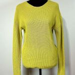 Loft New  Lemongrass Tie V-Back Sweater Small Women’s Yellow / Green Reversible Photo 2