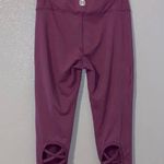Balance Collection purple cutout hems capri athletic leggings yoga athletic Photo 2