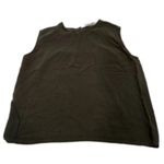 None Silk Essentials 100% Silk Tank Sleeveless Dark Olive Green Top Size XL Photo 0