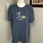 Life is Good  America Crusher Womens Short Sleeve Tshirt Blue Size Large Photo 0