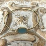 Marc by Marc Jacobs  Gold Blue Enamel Button Bangle Photo 2