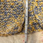 Handmade Hand knit short sleeve Yellow and blue  Knit Sweater cardigan measurements in pi Photo 3