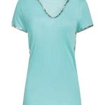 Zadig & Voltaire Tino Turquoise and Silver Foil Tee M Photo 0