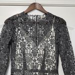 L'Agence  Womens Lace Sheath Dress By Revolve Size 0 Gray Lace Over White Coquett Photo 4