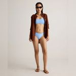 Quince NWT Women's Clear Blue Sky Scoop Neck Bikini Top Sz S - Sold out online Photo 4