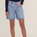 AGOLDE NWOT Criss Cross Denim Shorts Photo 0