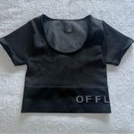 Aerie offline by  black short sleeve scoop neck ribbed crop top Photo 1