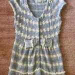 Charlie & Robin blue knit wool blend vest short sleeve bow detail size M Size M Photo 0