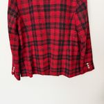 Charter Club [] Red Black Tartan Plaid Double Breasted Blazer Jacket Holiday 10 Photo 6