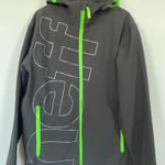 Neff Men’s Snowboarding Soft Shell Jacket Size M F11421 Black & Green Gray Size M Photo 0