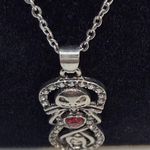 Elegant “Nightmare Before Christmas” Themed Pendant and Necklace Silver Photo 3