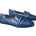 Veronica Beard  Grier snake embossed indigo loafers size 10 New‎ w/box Photo 0