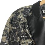 Rotate Birger Christensen Augustina Black Jacquard Sequin Blazer Size 4 Photo 6