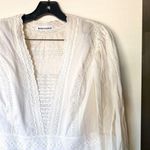 Reformation Dress Elisabetta Lace Long-Sleeve Cotton Mini Peasant Cream 10 EUC Photo 6