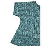 Dress Barn XL Vintage Knit Blouse Blue Green Striped Short Sleeve Boho Casual Photo 12