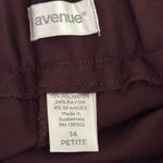 Avenue size 14 petite pull on pants with pockets, tommy panel control burgundy Photo 2