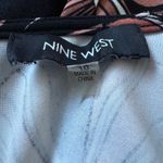 Nine West  Black Floral Print Long Sleeve Knee Length Dress Photo 6