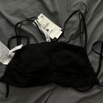 ZARA  Open Back Black Linen Top Photo 0