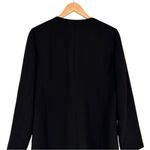 Tahari Longline Black Jacket with Floral Embroidery size 8 Long Sleeves Lined Photo 6