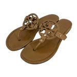 Tory Burch  Miller Signature Logo Thong Sandal Light Sand Slip Ons Women’s Size 8 Photo 2