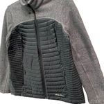 Eddie Bauer Jacket Womens S Gray Black Down Fleece Puffer Insulated Full Zip Photo 1