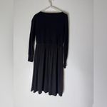 Sundance  Dress Size XS‎ Womens Black Jillian Wool Silk Long Sleeve Mixed Media Photo 1