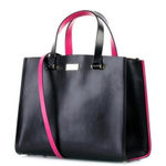 Kate Spade  Black Sweetheart Pink Kyra Arbour Hill Leather Tote Photo 0