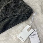 Good American  swim black metallic bikini bottoms high leg NWT Photo 1