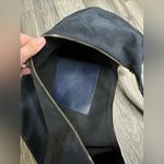 Madewell NEW  The Essential Curve Shoulder Bag Navy Suede Photo 5