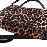 Phialebel Womens Leopard Faux Fur Double Handle Crossbody Bag Multicolor Black Photo 2