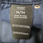 Well Worn  Dark Blue velvet Straight Leg Jeans size 14 Photo 3