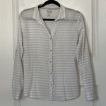 Mountain Hardwear  Daralake Gauze White Striped Button Down Shirt Small Photo 0