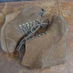 Diesel Ladies' Brown Suede Wedge Ankle Booties SIze 40 Photo 7