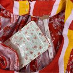 Free People NWT  Mimi Orange Lavender Combo Patterned Tank Top Flowy Tunic XS Photo 6