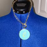 Enamel necklace with C initial Photo 0