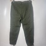 Vince Camuto  Pants Womens Moto Lace Up Cuff Skinny Ankle Stretch Green Size 12 Photo 1