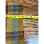 Vintage West Germany Handwoven Wool Plaid Scarf 100% Wool Fringe Gold Photo 6