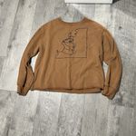 Brown jumper sweater womens medium black woman design embroidered fall autumn Photo 1