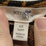 Terra & Sky  Size 0X (14W) Leopard Cheetah Open Front Lightweight Cardigan Photo 5