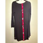 Matilda Jane  Womens Small Black Red Swing Tunic Trapeze Dress Photo 2