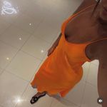 ZARA dress maxi midi hot orange satin effect wedding party cocktail Photo 2