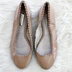 Louise et Cie Caynlee Tan Patent Leather Scallop Edge Ballet Flats Photo 1