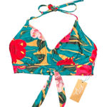 Kona Sol NWT!  Multicolor Floral Swim Suit Top Women’s Medium Photo 0