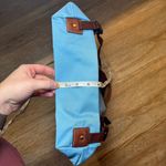 Longchamp  Le Pliage Backpack Cornflower Blue Nylon Leather Made in France Tote Photo 6