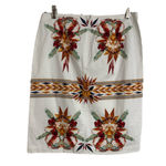 NWT Monroe And Main Women's Floral Skirt Straight Midi Skirt Size 6 White Photo 1