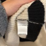 La Ligne 100% Cashmere Black and Cream Striped Sweater Photo 5