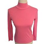 Talbots  Petites Pink Mock Turtle Neck  100% Cotton Photo 0