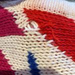 LB Diffusion VTG Geometric Rainbow Linen Raime Puff Sleeve Neck Button Detail 1X Yellow Photo 5