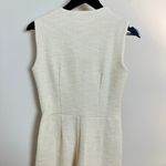 Mango  Sleeveless Tweed Jumpsuit in Cream Size Small Photo 6